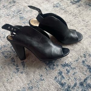 Cute black leather heels! Worn once!
